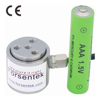 Flange mounted load cell cylindrical force sensor